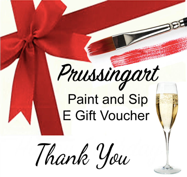 Prussingart Paint & Sip Thank You Gift Voucher Prussing Art
