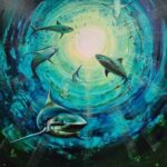 Sharks - Original Painting by Leanne Prussing